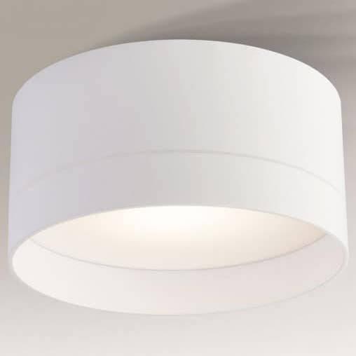 Lampa sufitowa Shilo Plafon LAMPA sufitowa TOSA 7728 Shilo okrągła OPRAWA metalowa do łazienki IP44 biała