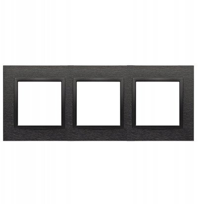 DRN3/83 Simon 54 Nature Ramka 3-krotna metalowa, Inox Dark DRN3/83