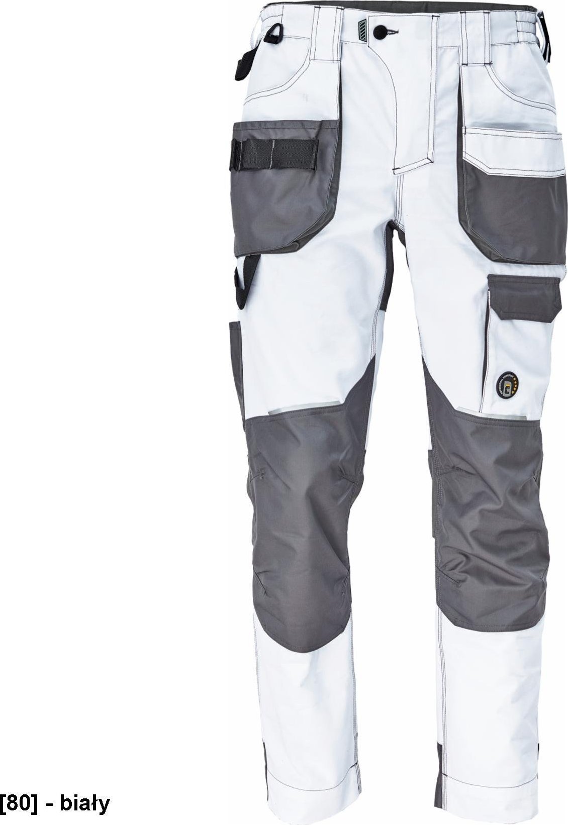 CERVA DAYBORO spodnie - męskie spodnie robocze, odblaskowe elementy, 100 % TRIFIBETEX - biały 56
