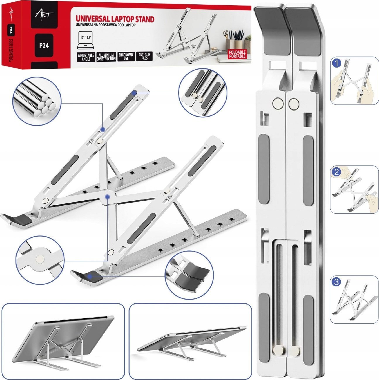 Adapter USB Art ART ADAPTER USB-C male / HDMI female 4k 60Hz / 2x USB3.0 / 1x USB-C / CF/SD reader ALU 15cm oem