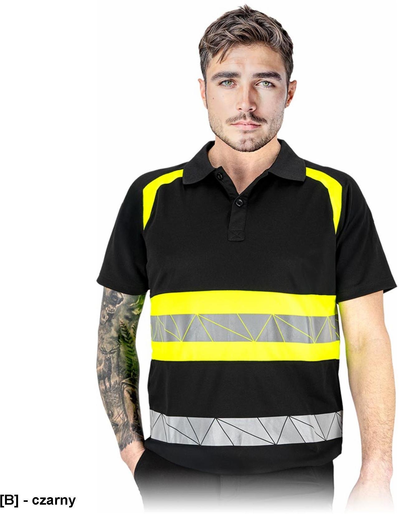 Reis Koszulka polo ostrzegawcza z siateczki męska 2XL