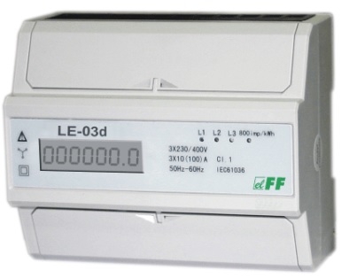 F&F Licznik energii elektrycznej MID 3-fazowy 100A 230/400V z wyświetlaczem LCD LE-03D