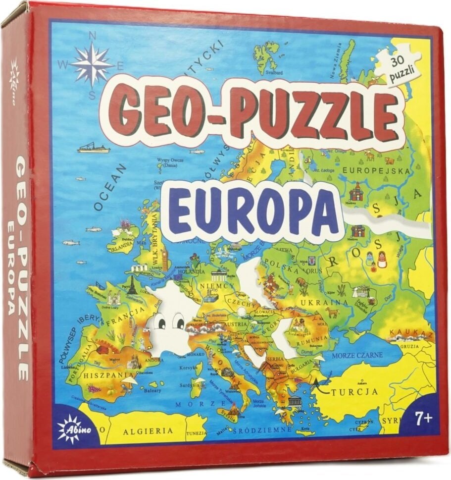 Abino Układanka edukacyjna Geo-Puzzle Europa
