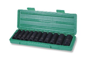 Jonnesway Zestaw nasadek udarowych 6-kątnych 1/2" 10-24mm długich 11szt. (S03AD4111S)