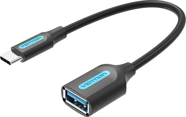 Adapter USB Vention Kabel USB-C 3.1 męski do USB-A żeński OTG Vention CCVBB 0,15 m, czarny, PVC