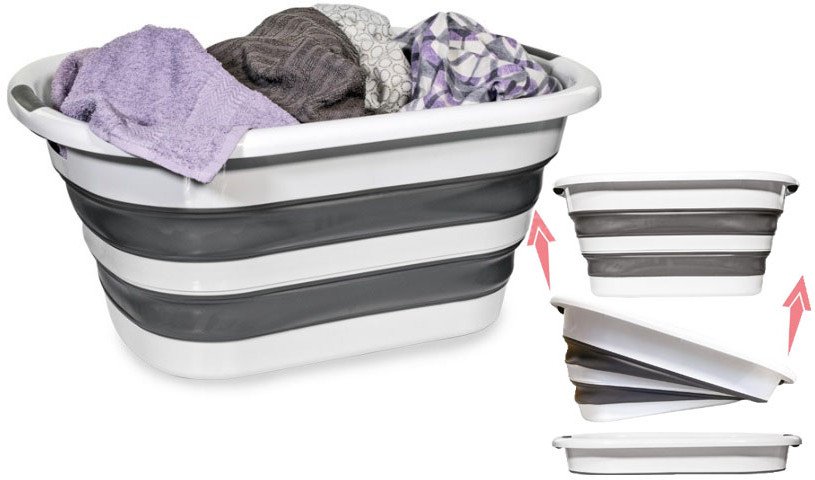 Kosz na pranie silikonowy składany duża miska 40 l silikonowa wanienka