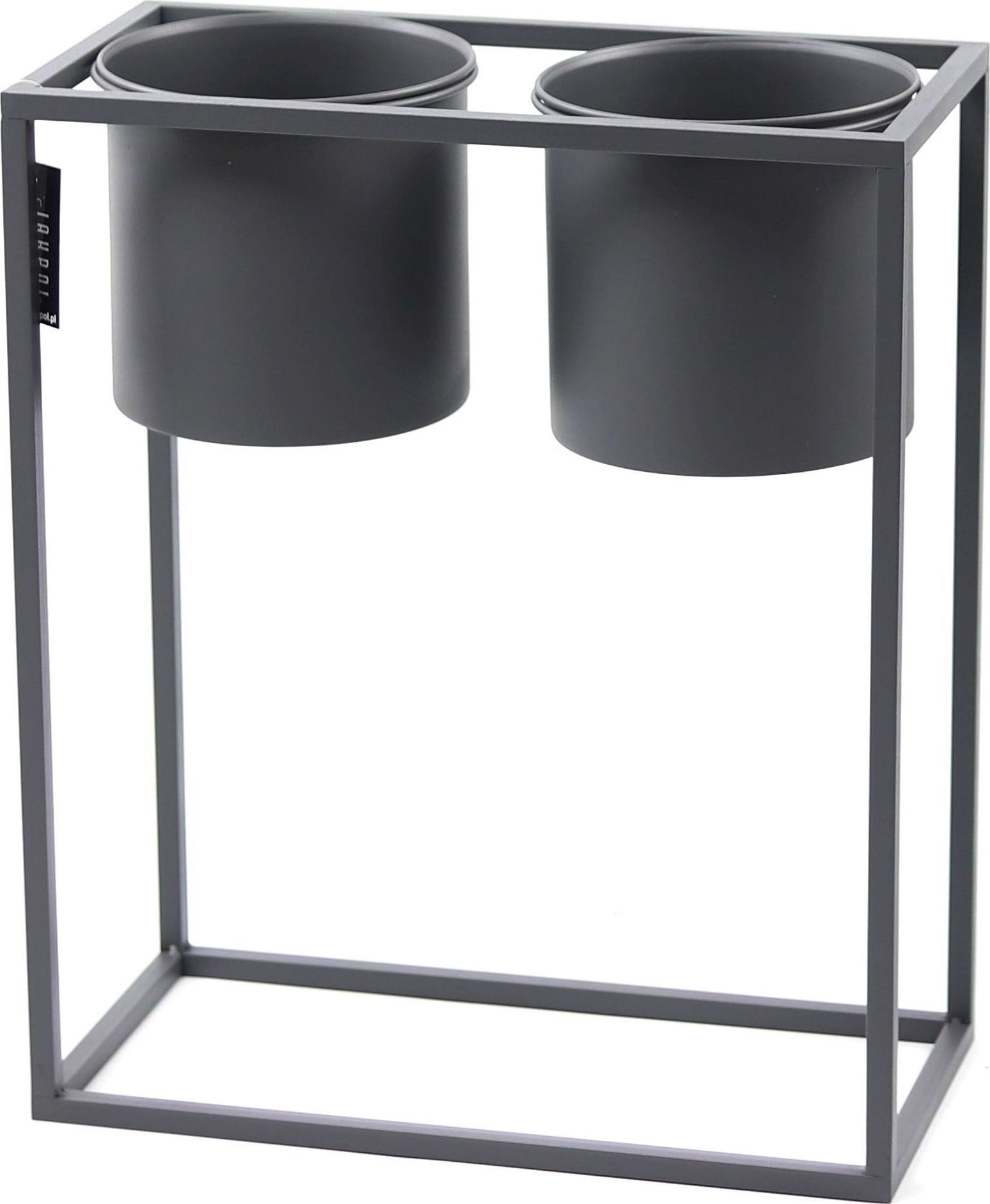Jakpoldesign Kwietnik Metalowy Stojak z donicami UGO 60x50cm szary loft 05-18/S