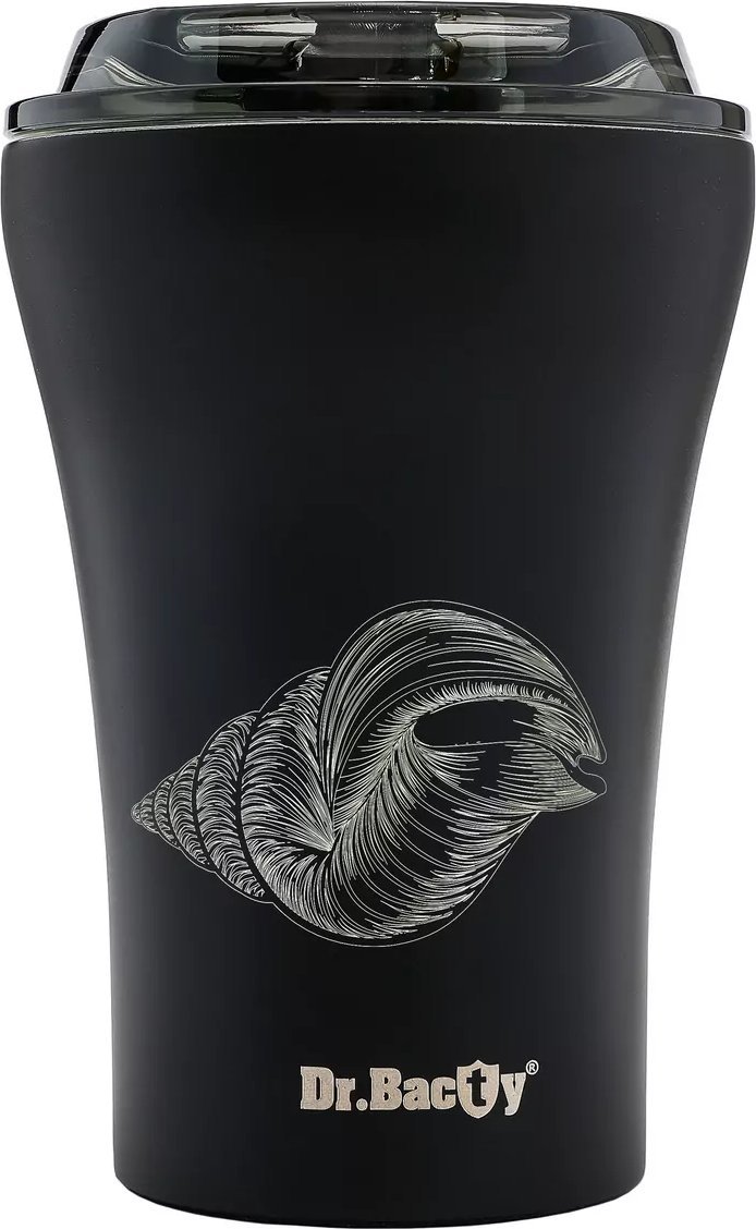 Dr.Bacty Kubek ceramiczny z pokrywką Dr.Bacty Apollo - czarny