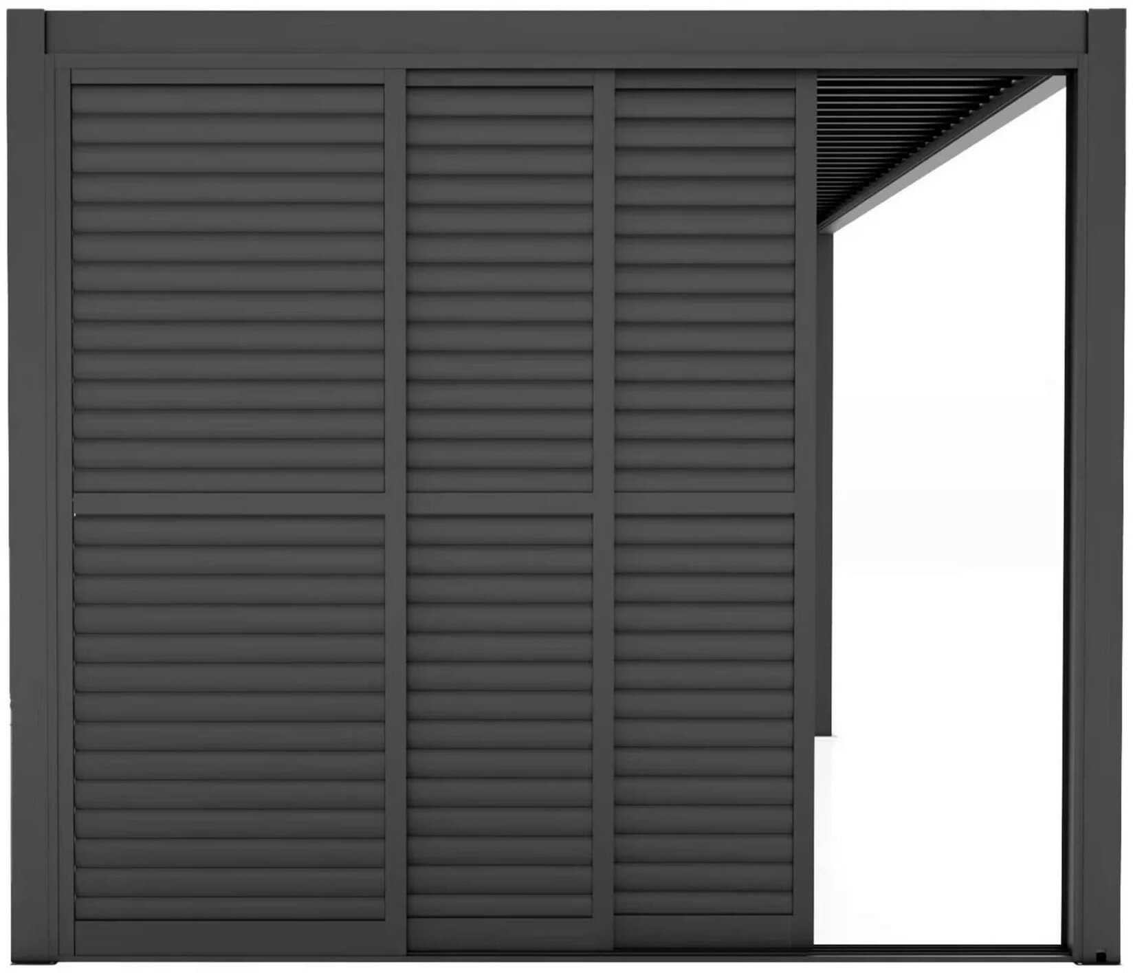 DRZWI PRZESUWNE ŻALUZJOWE LUXE 270X238 CM ANTRACYT