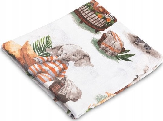 Sensillo PIELUCHA MUŚLINOWA 70X80 CM ZWIERZĄTKA W PIŻAMKACH