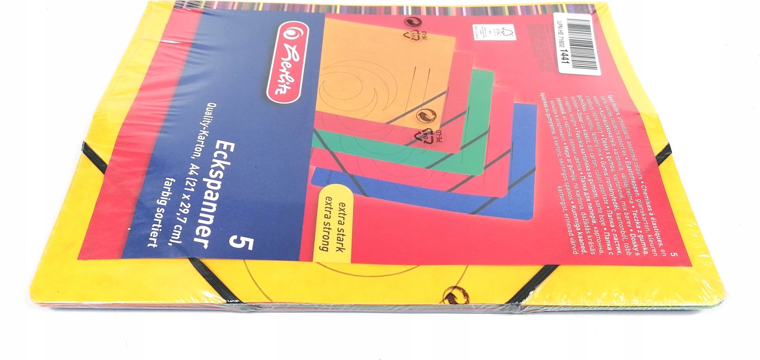Herlitz Herlitz Eckspanner A4 Quality farb.sort. 5er Packung