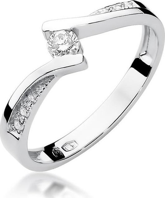 Best Diamonds złoty pierścionek z brylantem 0.16ct 13
