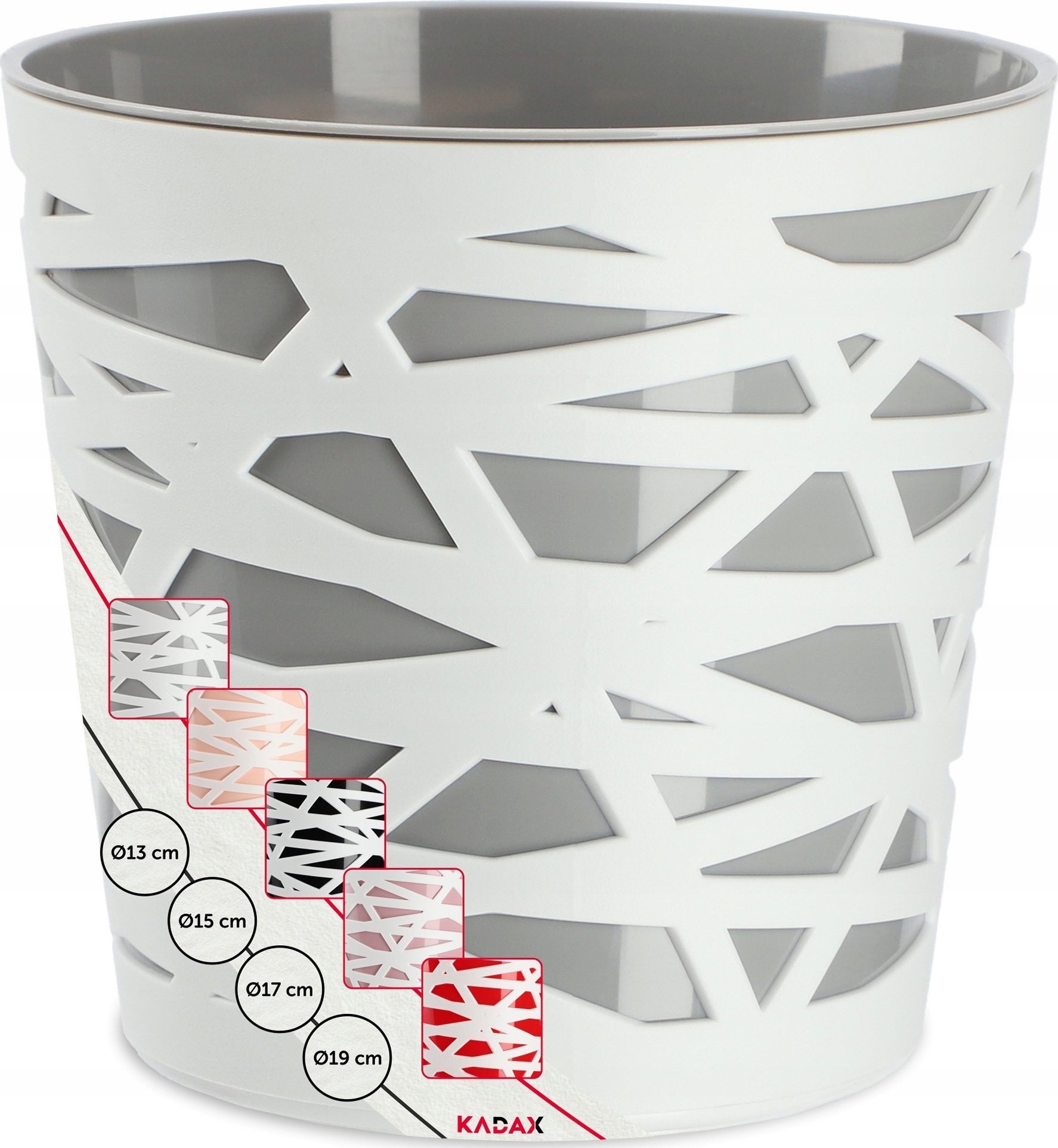 Kadax Doniczka Osłonka Na Kwiaty Parapet Popiel 17cm