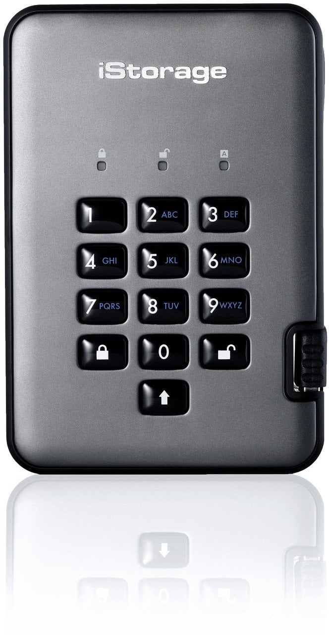 iStorage diskAshur PRO2 zewnętrzny dysk twarde 500 GB 5400 RPM 2.5" USB Typu-A 3.2 Gen 1 (3.1 Gen 1) Czarny