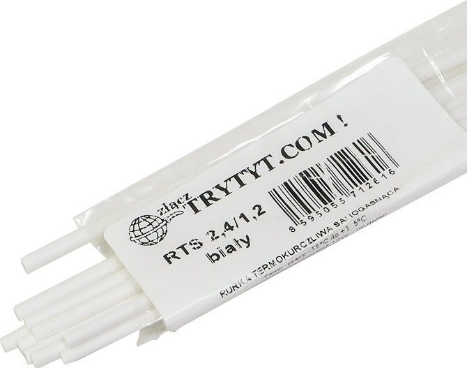 Trytyt 10x Koszulka termokurczliwa RTS 2,4/1,2 biały