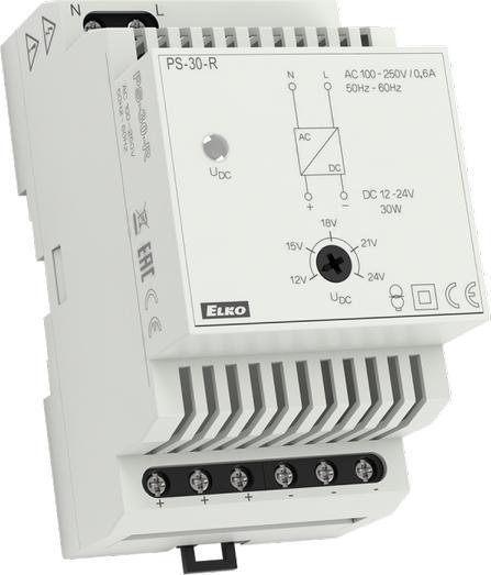 ELKO EP ELKO EP ZASILACZ IMPULSOWY REGULOWANY 12-24V PS-30-R