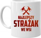 Koszulkowy Najlepszy strażak we wsi - kubek z nadrukiem