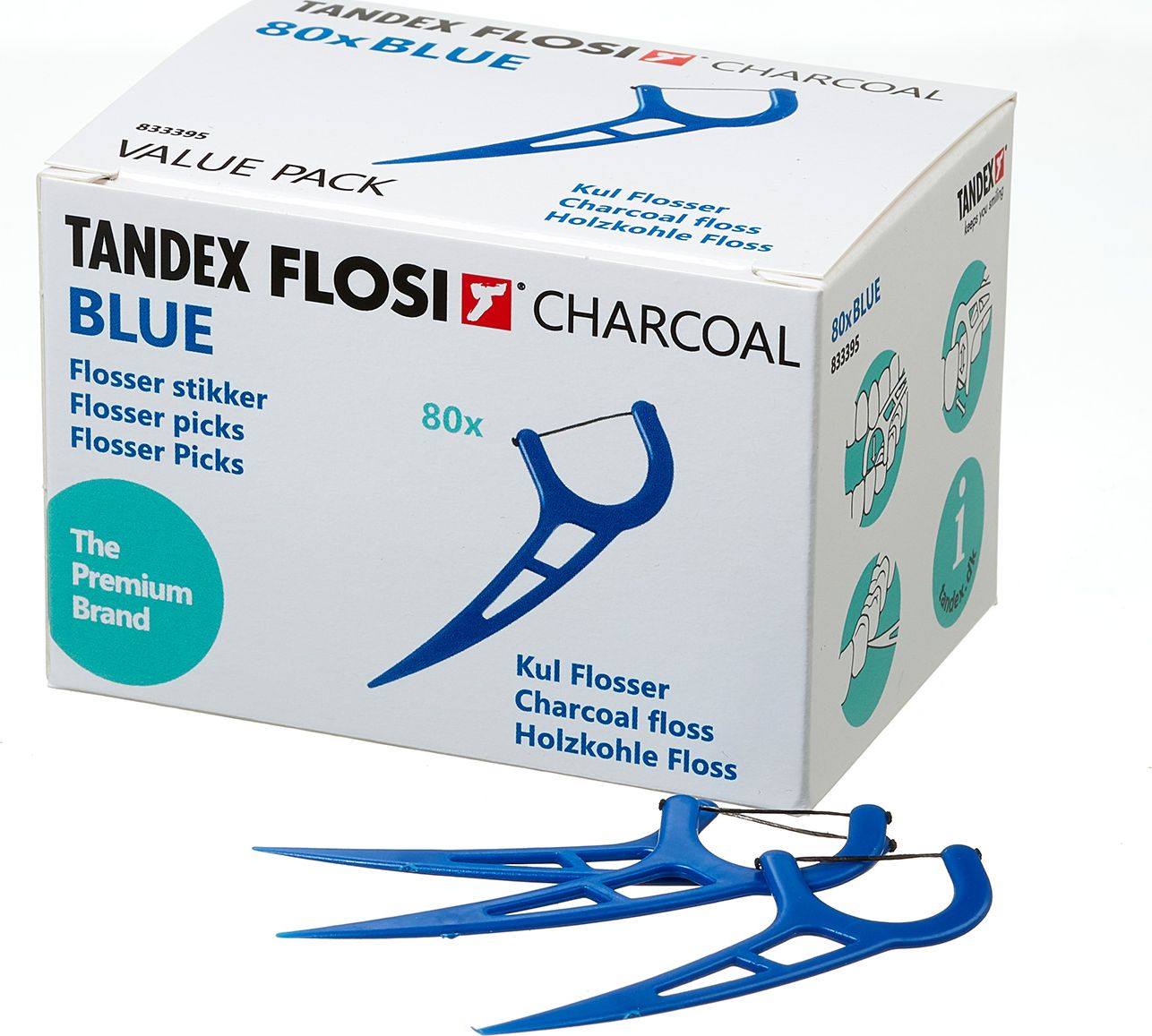 Tandex Floser z nitką węglową Blue ( 80 szt. )