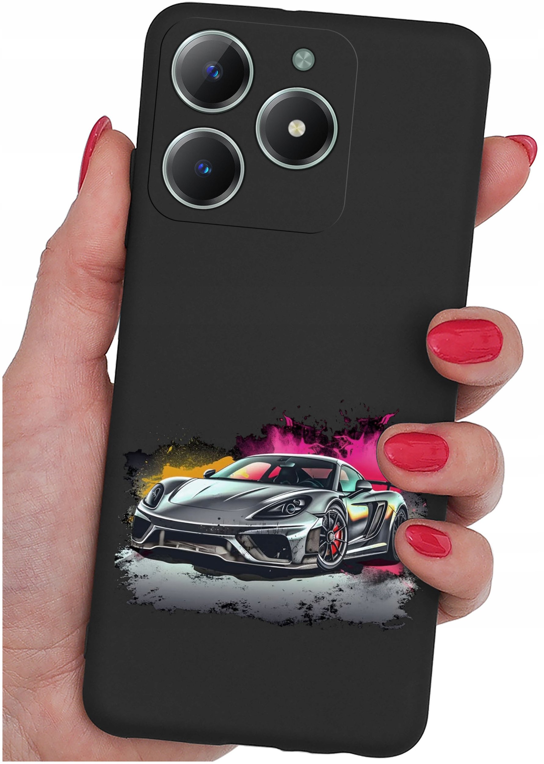 Etui do Realme C61 | C63 WZORY |SILIKONOWE MATT CASE + SZKŁO 9H