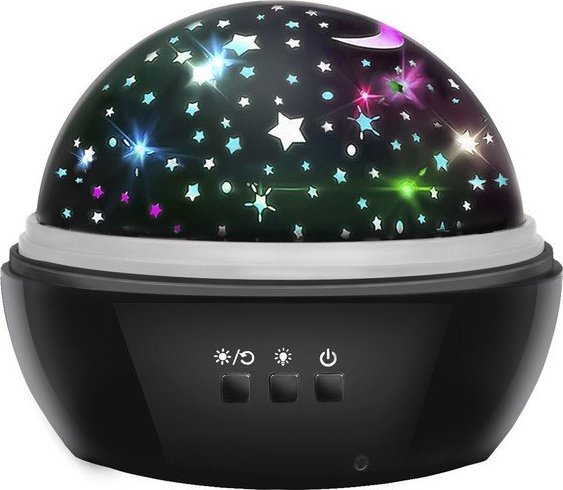 Malatec Lampka nocna z projektorem- czarna (LP16857)