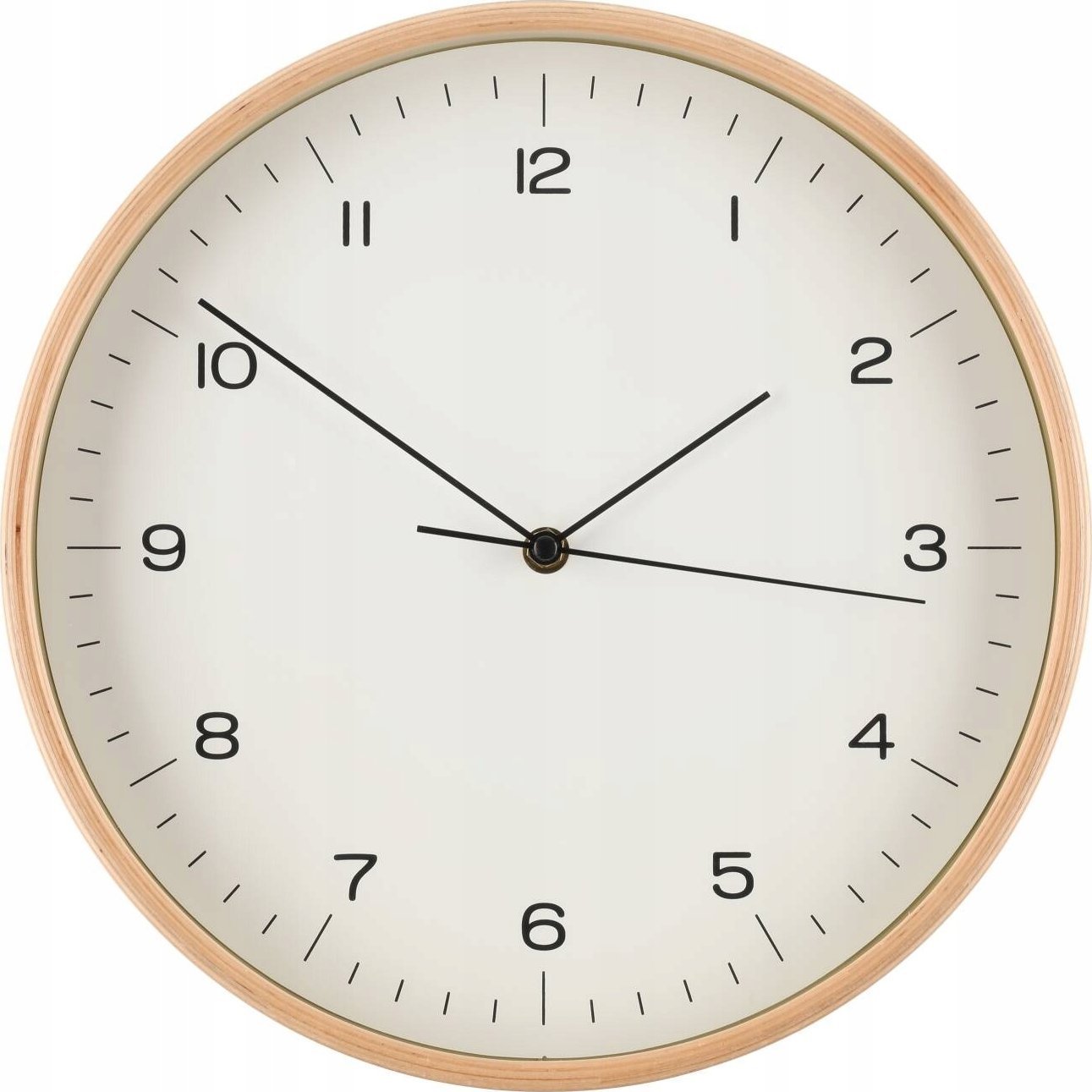 Zegar ścienny ze sklejki, Ø 31 cm