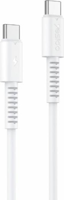 Kabel USB Yesido USB-C - USB-C 1 m Biały