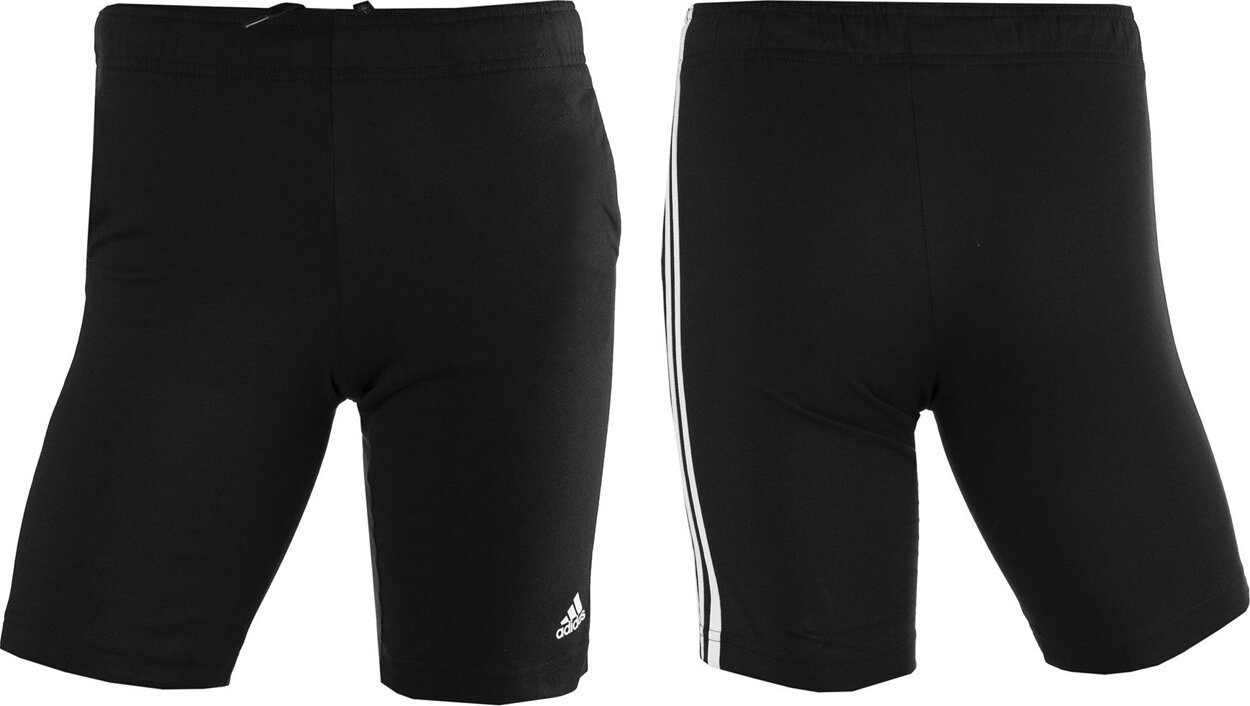 Adidas Spodenki dla dzieci adidas Essentials 3-Stripes Knit czarne HY4714 128cm