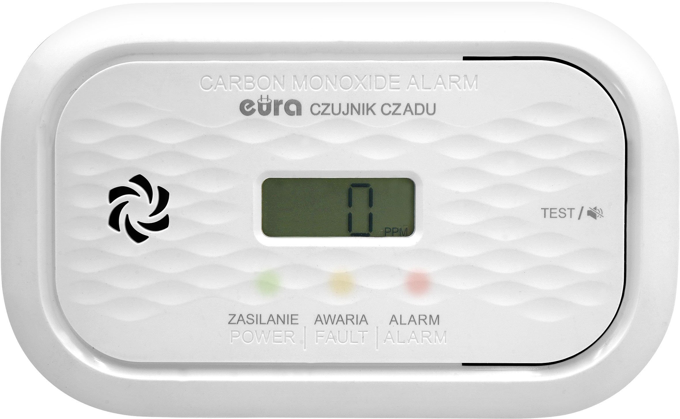 Czujnik czadu EURA CD-72A2v4300/B certyfikat CNBOP-PiB, DC 3V (2x LR6), LCD