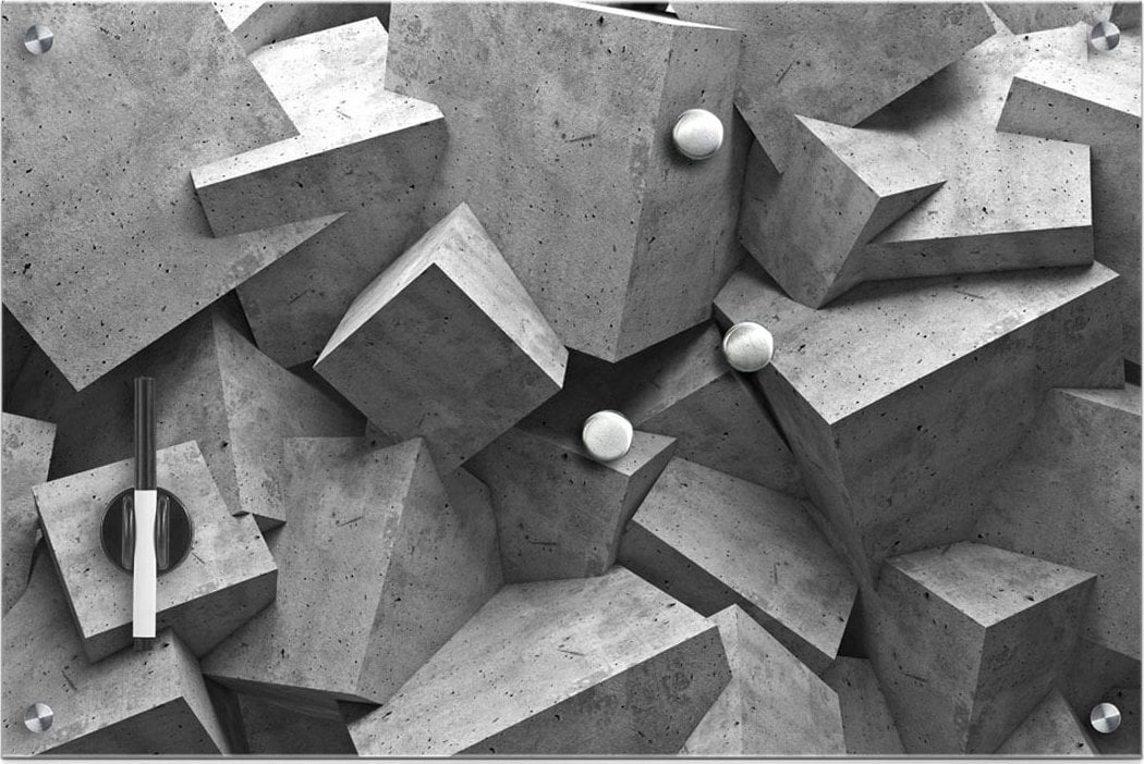 Zeller Szklana tablica magnetyczna World + 3 magnesy, 60x40 cm, ZELLER