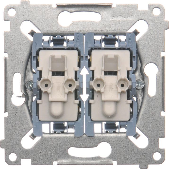 Kontakt-Simon Łącznik schodowy Simon 54 podwójny z podświetleniem 10AX 250V mechanizm (SW6/2XLM)