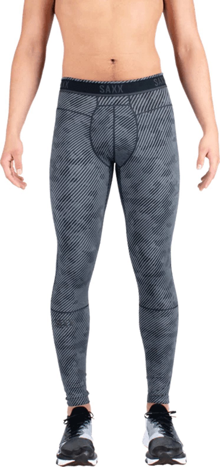 SAXX Leginsy sportowe długie męskie 2w1 SAXX KINETIC Optic Camo- szare M