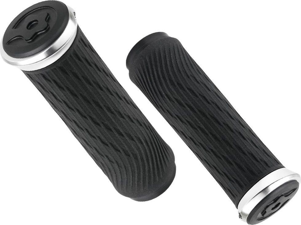 Sram Chwyty kierownicy Sram Locking czarne ze srebrną obejmą i korkami uniwersalny