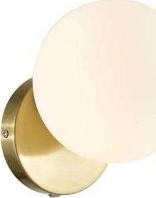 Kinkiet Copel Kinkiet LAMPA ścienna CGBALLPLATE2 COPEL loftowa OPRAWA szklana kula ball modernistyczna biała złota