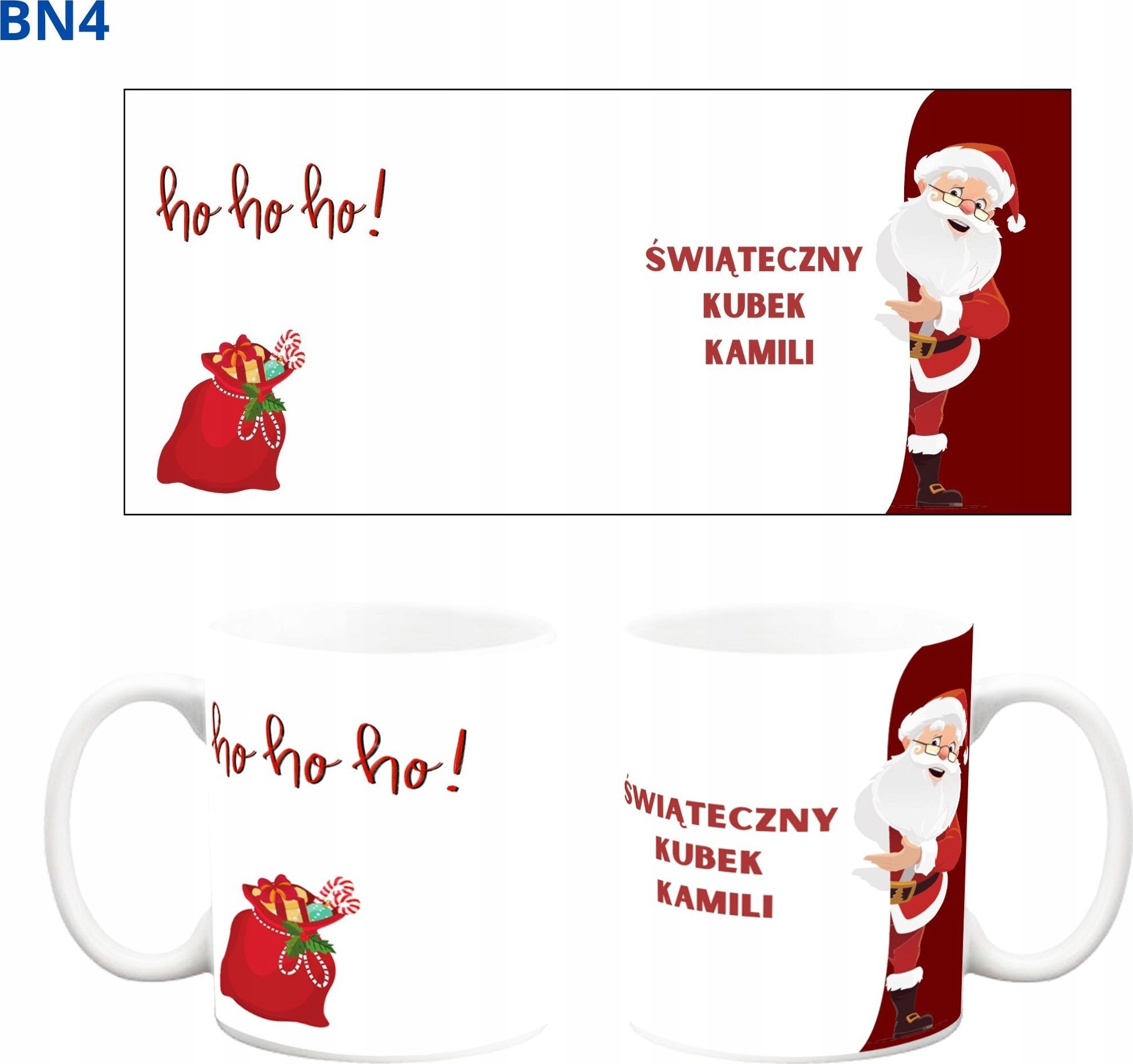 PrzydaSie Kubek Boże Narodzenie Mikołaj Mikołajki Święta Świąteczny Prezent Bn4