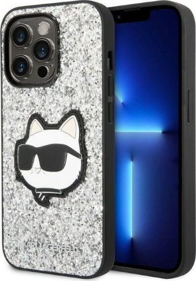 Karl Lagerfeld Karl Lagerfeld KLHCP14XG2CPS iPhone 14 Pro Max 6,7" srebrny/silver hardcase Glitter Choupette Patch NoSize