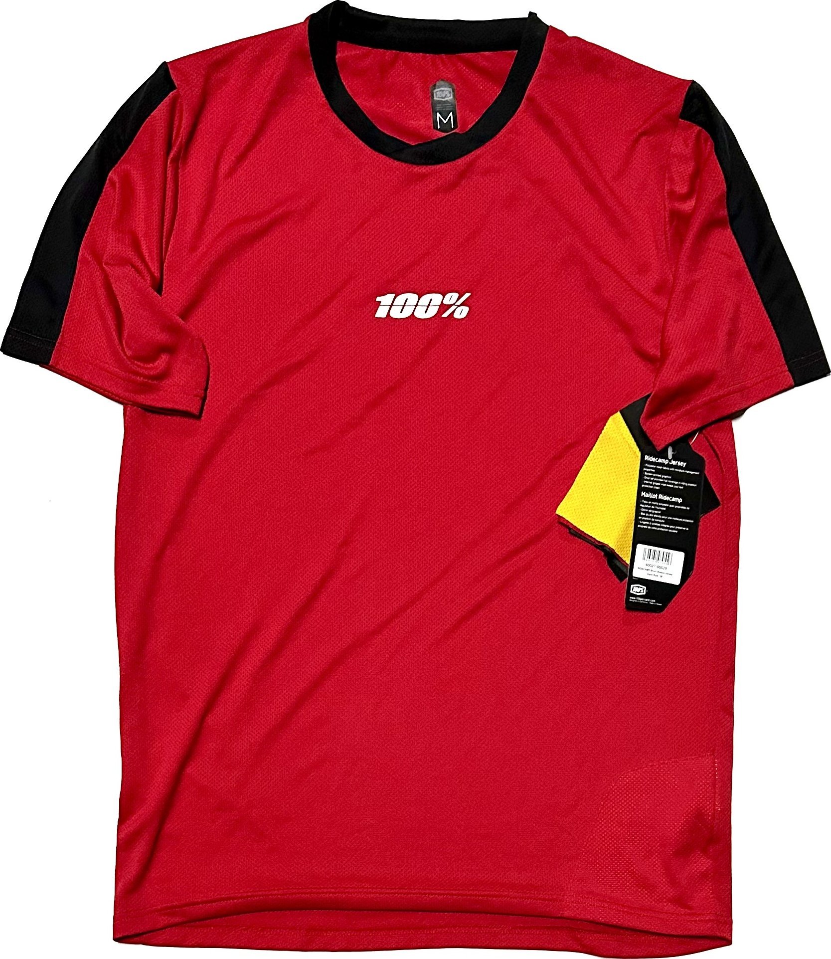 100% Koszulka męska 100% RIDECAMP Jersey krótki rękaw Dark Red roz. M (NEW)