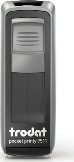 Trodat PIECZĄTKA TRODAT 9511 POCKED PRINTY SREBRNA - PODUSZKA CZARNA 38X14MM