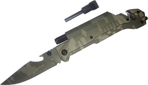 Kandar Nóż ratunkowy bezpieczeństwa 6w1 camo/moro Kandar