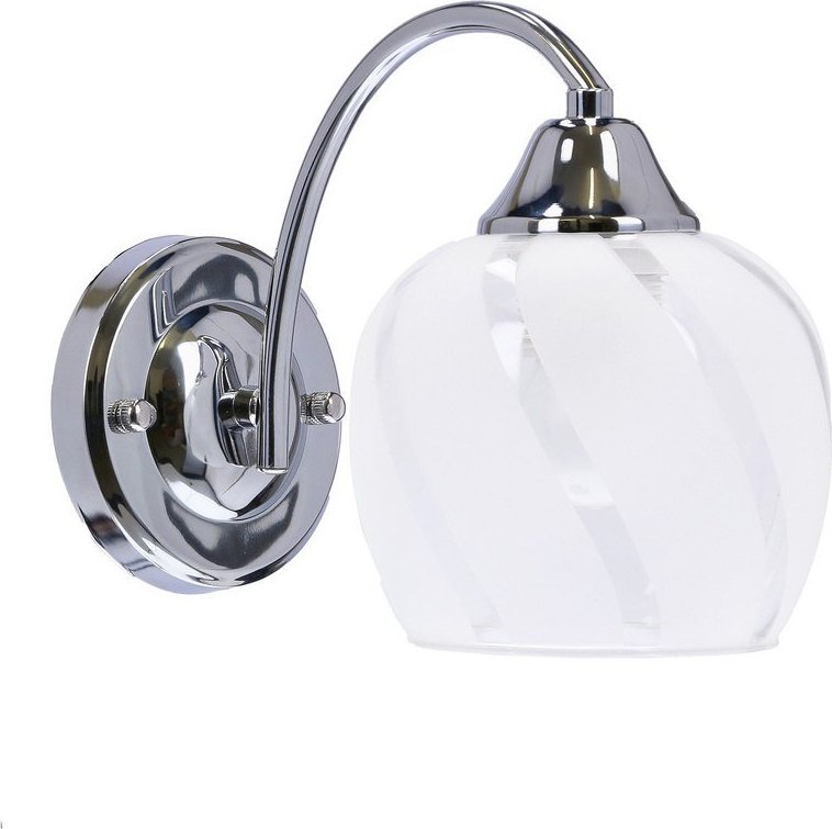 Kinkiet Candellux PREGO LAMPA KINKIET CHROMOWY E27 KLOSZ BEZBARWNY