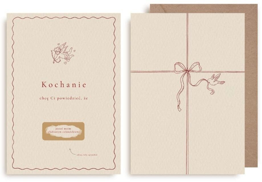 Kartka zdrapka - Kochanie, jesteś moim ulubionym..