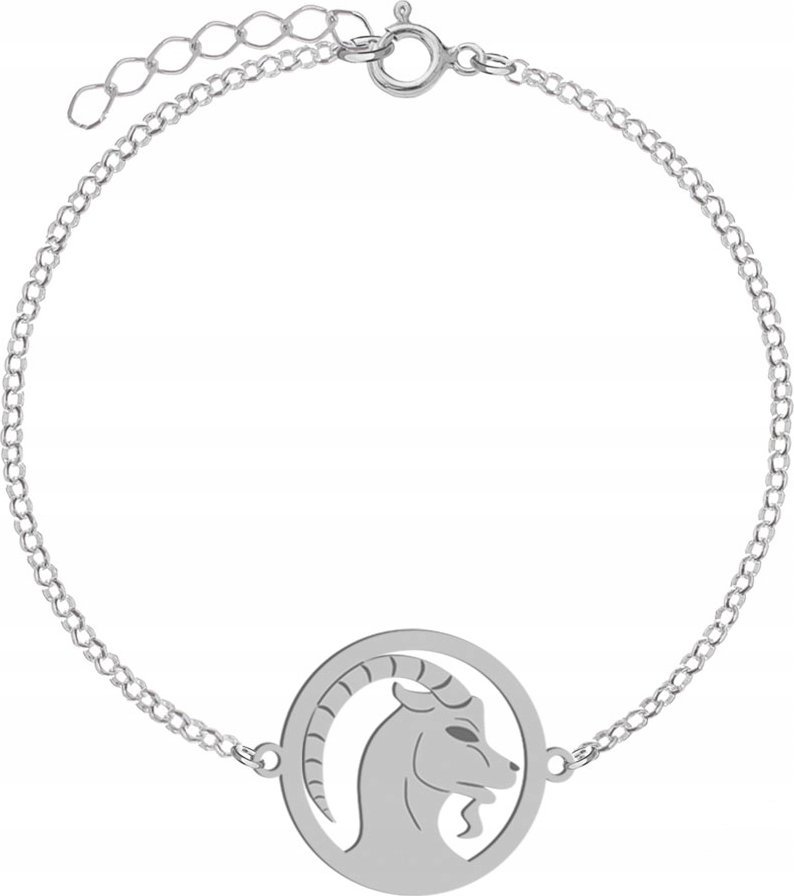 Radziszewska Jewellery Bransoletka Srebrna ze Znakiem Zodiaku Koziorożec 925 GRAWER GRATIS