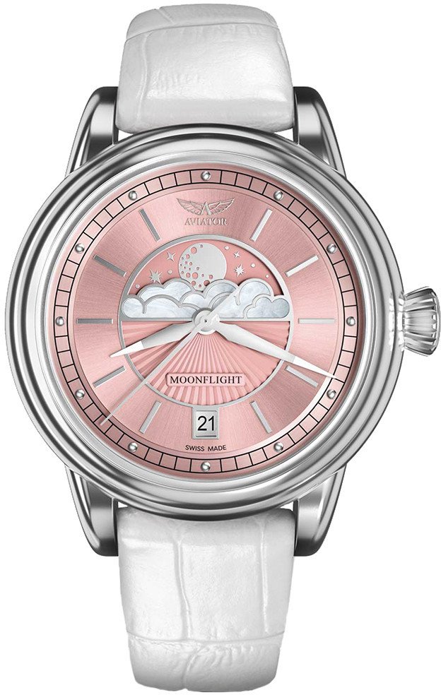 Zegarek damski Aviator V.1.33.0.257.4.WM biały