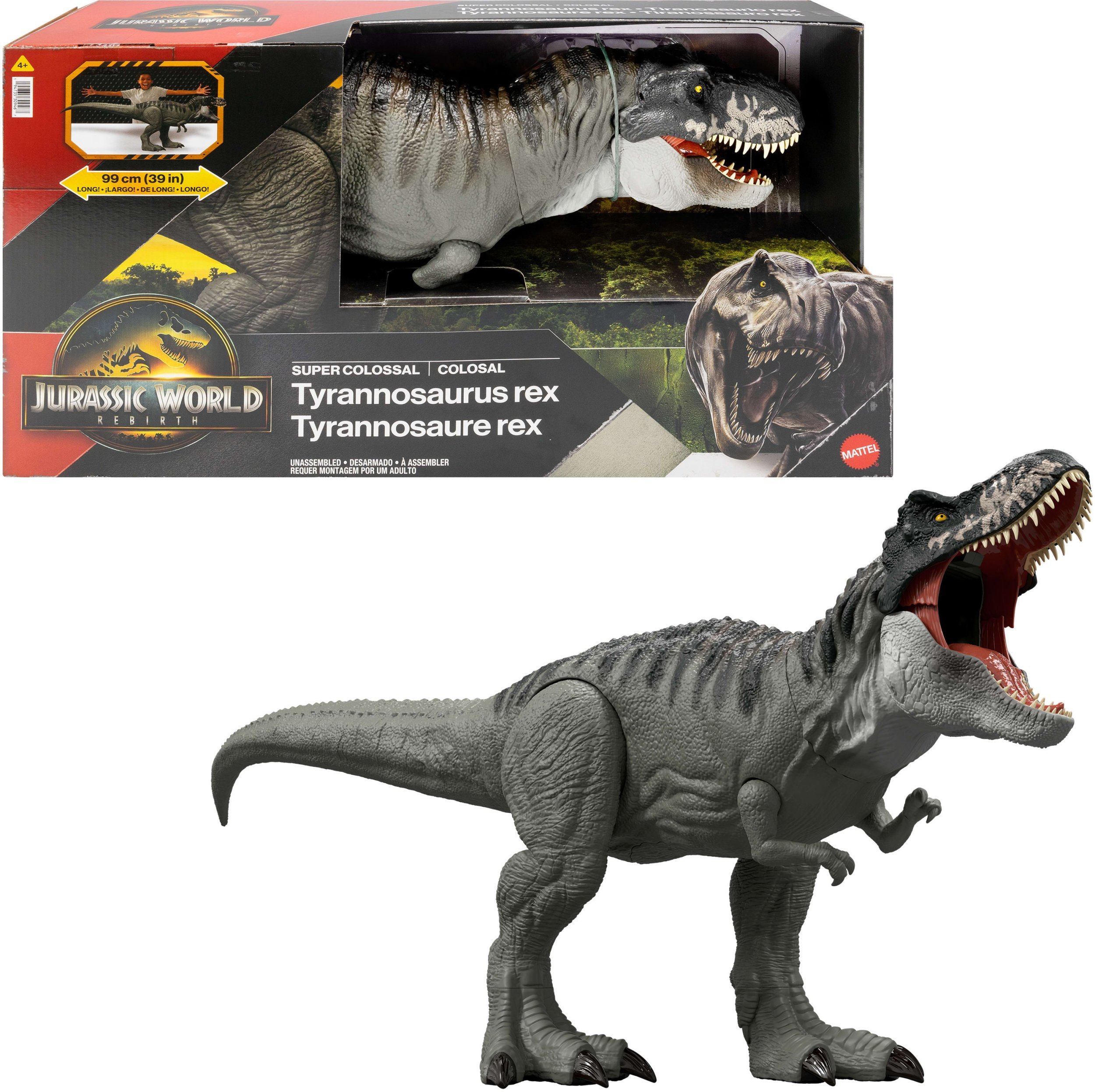 Figurka Mattel Jurassic World - Rebirth Kolosalny Tyranozaur 99 cm (JGB52)