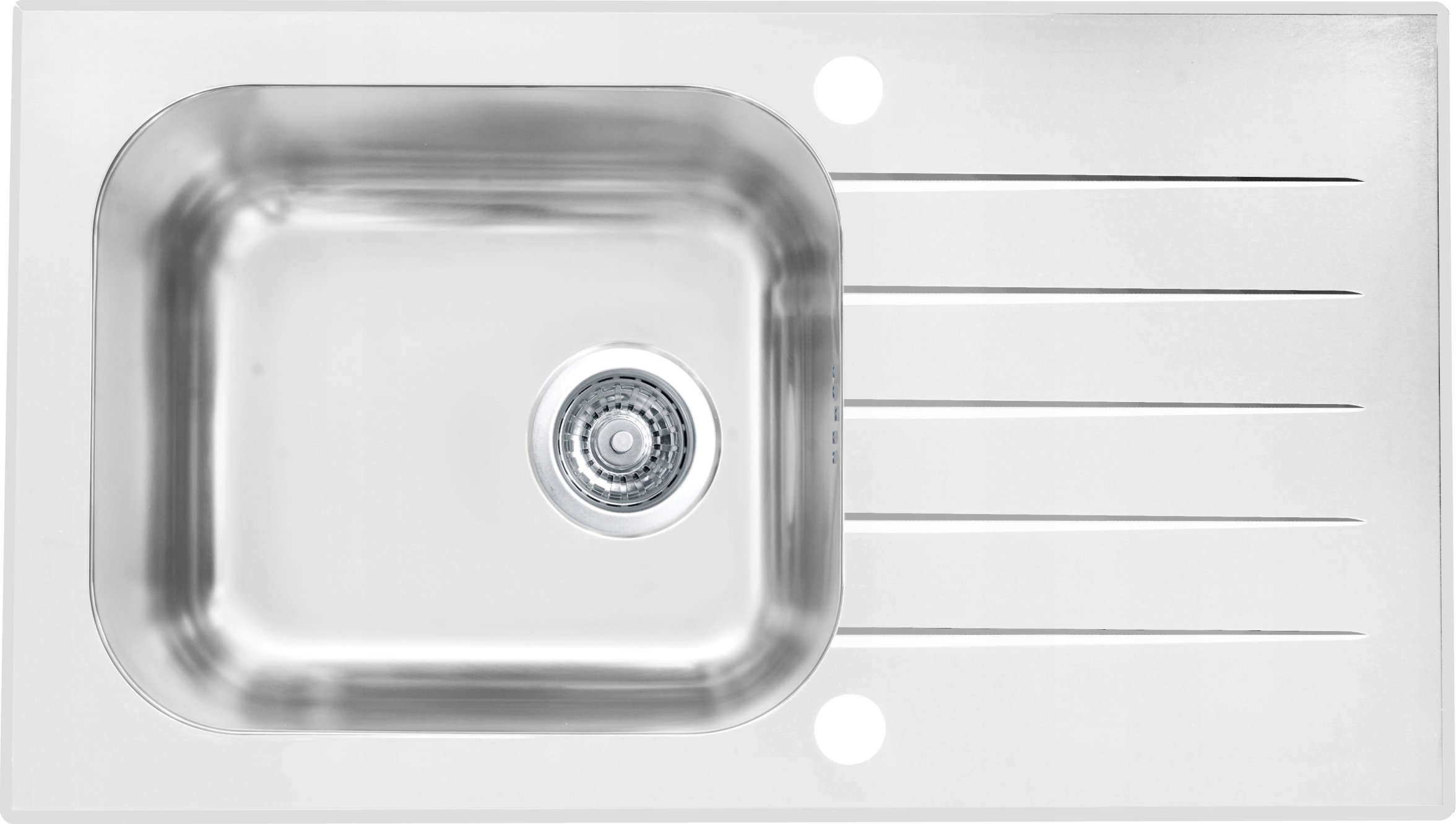 Zlewozmywak KPL Alveus VITRO 20 (78X43) białe szkło + syfon POP-UP 3 1/2