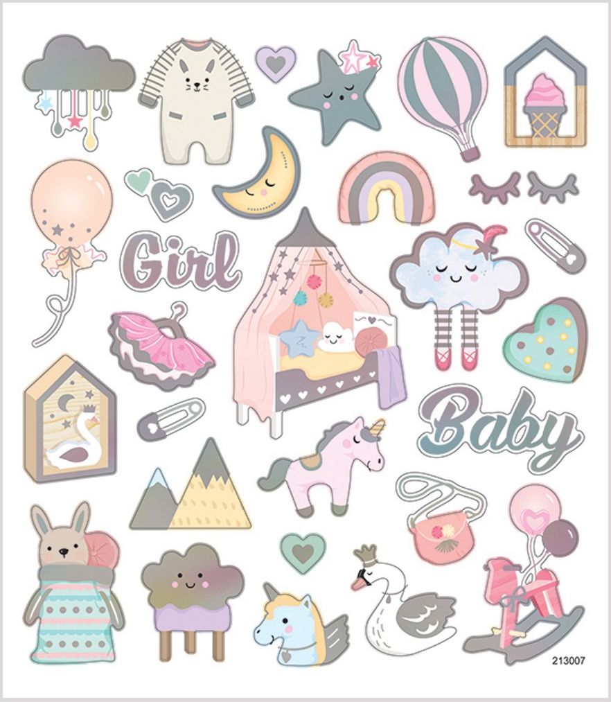 Creativ Company Naklejki Dziewczynka Baby Girl