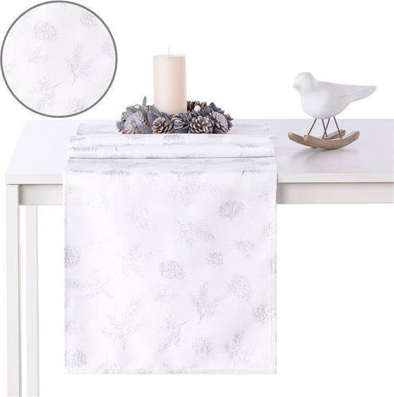 AmeliaHome Bieżnik Magic Night srebrny 30x100