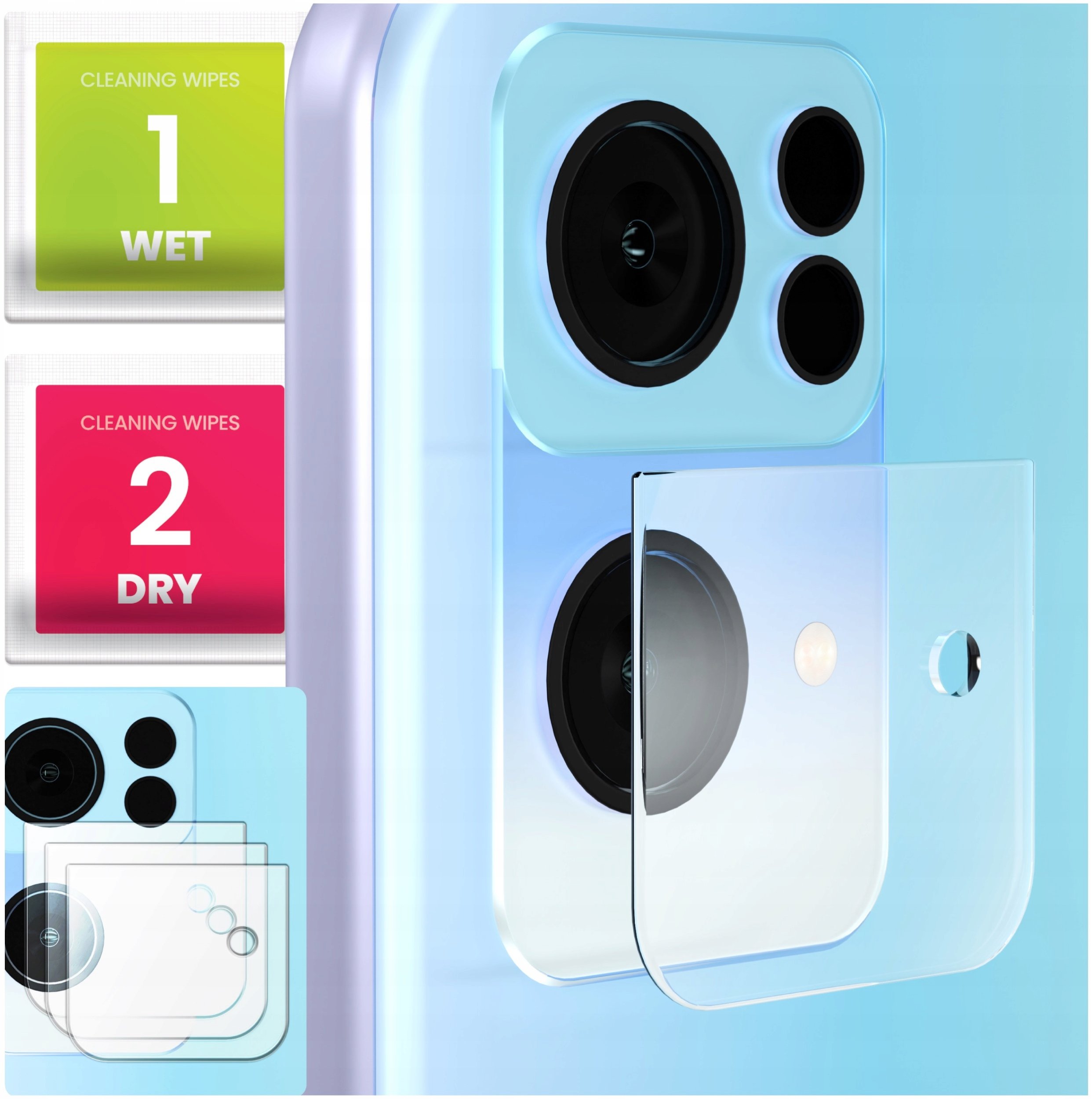 3-PAK Szkło Na Aparat Do Oppo Reno7 Pro 5G (Hartowane, Na Obiektyw, 9H)