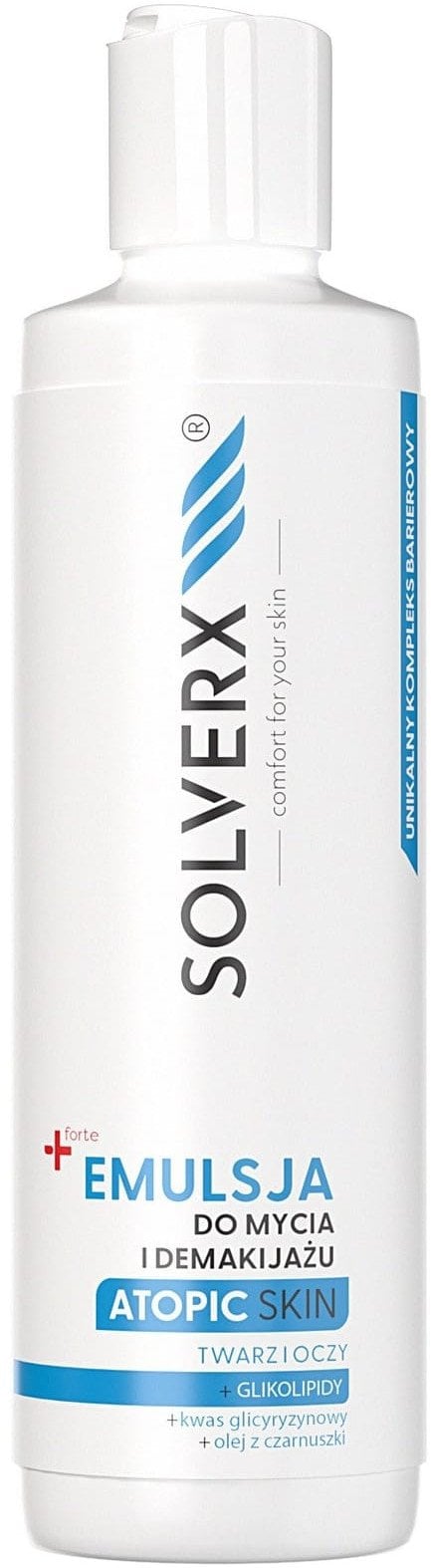 SOLVERX Atopic Skin Emulsja do mycia i demakijażu twarzy i oczu 200 ml