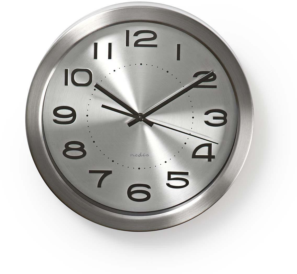 Nedis CLWA010MT30SR, Wall, Round, Silver, Stainless steel, Modern, AA