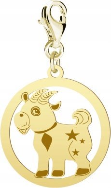 Radziszewska Jewellery Pozłacany Charms CUTIE KÓZKA DEDYKACJA
